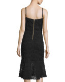 Havana Sleeveless Lace Dress, Black
