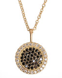 Two-Tone-Diamond Pendant 18k Gold Necklace