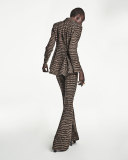 Cheetah-Print Turtleneck Sweater, Date/Steppe