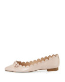 eleni flex scalloped ballerina flat, pale pink