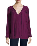 Amelia Long-Sleeve Peasant Top