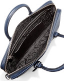Saffiano Slim Briefcase with Shoulder Strap