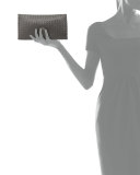 Veneta Turn-Lock Clutch Bag, New Light Gray