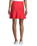 Knit Fit-&-Flare Miniskirt, Red