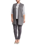 Egregio Suede Skinny Pants, Plus Size 