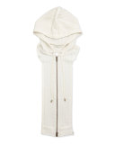 Zip-Front Hoodie Dickey, White