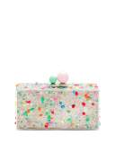 Clara Crystal Box Clutch Bag, Lollipop