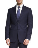 G-Line Striped Two-Piece Wool Suit, Blue