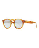 Leonard Round Sunglasses, Tortoise 
