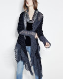 Antoinette Georgette Jacket w/ Crochet Trim 