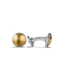 Round Cuff Links with 18k Gold