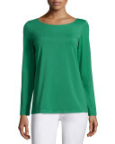 City Long-Sleeve Jersey Tee, Verde 