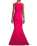 Keke Sleeveless Ruffle Mermaid Gown