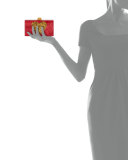 Jean Heart Box Clutch Bag, Red