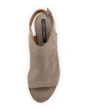 Aleria Allover Suede Wedge, Sand