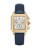 18mm Patent Leather Watch Strap, Navy