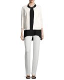 Ruthie Sleeveless High-Low Hem Silk Blouse