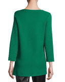 Ottoman Knit 3/4-Sleeve Tunic