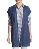 Long Mid-Weight Délavé Knit Vest