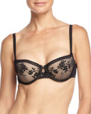 Intuition Underwire Demi Bra, Black/Nude
