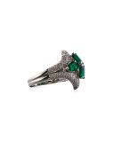 Emerald & Diamond Dome Ring