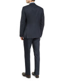 Huge Genius Melange Slim-Fit Two-Piece Suit, Navy