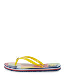 Colorblock Rubber Thong Sandal, Yellow/Colorscape