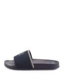 Fabric Slide Sandal w/Solomeo Crest, Blue