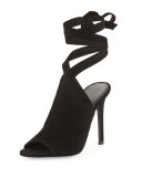 Evelyn Suede Wrap-&-Tie Sandal