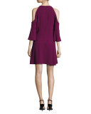 Evette Cold-Shoulder Dress, Sangria