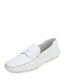 Leather Slip-On Loafer with Rubber Sole