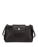 Le Pliage Cuir Small Crossbody Bag, Black