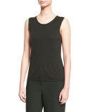 Scoop-Neck Knit Tank, Fir