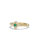 5mm Venetian Quatrefoil Emerald Ring, Size 6