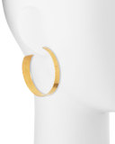 22k Gold-Plated Hammered Hoop Earrings