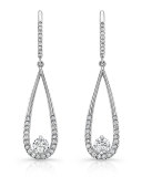 Diamond Illusion Teardrop Earrings in 18K White Gold