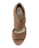 Clip Leather d'Orsay 100mm Sandal, Dusk