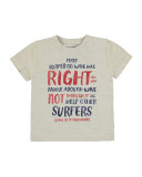 Slub Jersey Surfer Tee, Sand, Size 3-7