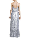 Courtney Spaghetti Strap Sequined Gown 