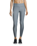 Edge Colorblock Ankle Running Tights/Sport Leggings, Gray/Petal