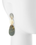 Triple Drop Oval Shell Earrings
