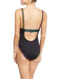 Threading Along One-Piece Swimsuit