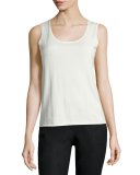Scoop-Neck Cotton-Blend Tank