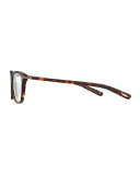 Stone Rectangle Fashion Glasses, Tortoise