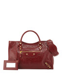 Giant 12 Golden City Lambskin Tote Bag, Red