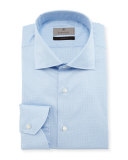 Check Dress Shirt, Light Blue