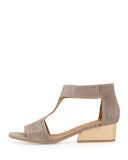 Ollie Leather City Sandal, Oxide Elephant