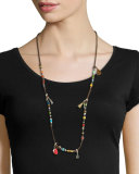 Suede Tassels Necklace, Multi