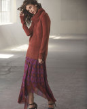 Louella Handkerchief-Hem Silk Skirt, Parry Petite Amethyst