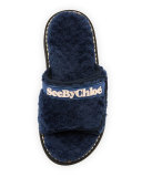 Flat Terry Cloth Sandal Slide